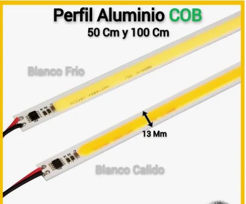 Perfil Led 0,50 cm Directo 220v calido