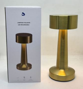 Lampara De Mesa Dorada